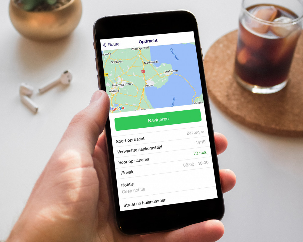 Chauffeurs-app navigeren